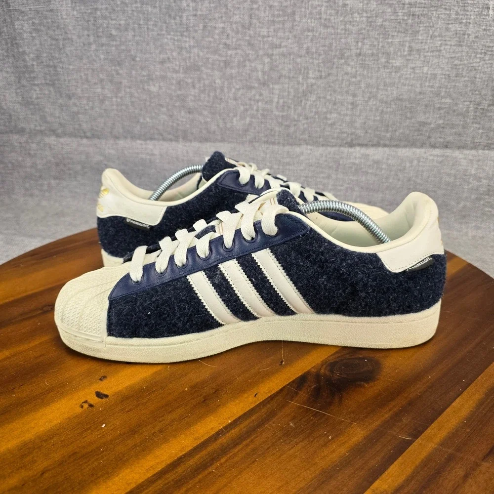 Adidas Superstar 80s PrimaLoft Navy Blue Wool Felt Shell Toe Mens 10.5 M20732